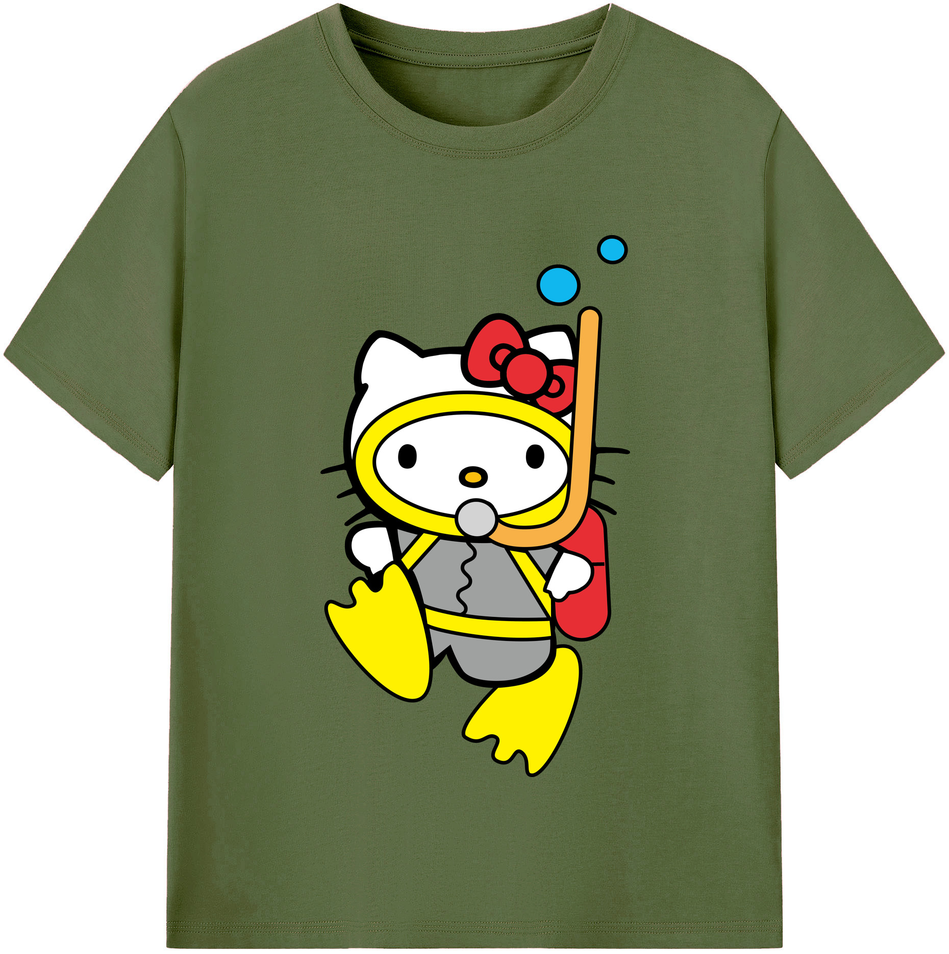 （画像用） Hello Kitty ハローキティ 綿100％半袖Tシャツ（フロントプリント）
